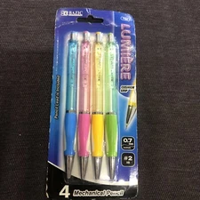 4 Pc LUMIERE mechanical pencil in Assorted Color w/ Cushion Grip by Bazic #724