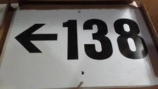 18x12" Steel Number Signs with Arrows, #138-149 Available