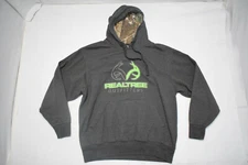Realtree Hoodie Gray Long Sleeve Cotton Blend Pullover Sweater Mens Medium