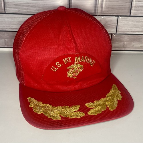 Marine Corps Red Snapback Trucker Hat 
