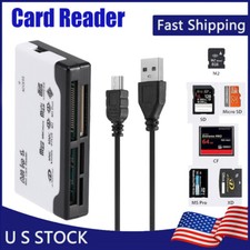 6 in 1 Card Reader USB 2.0 Type C Micro SD TF CF Smart Memory Adapter Laptop PC