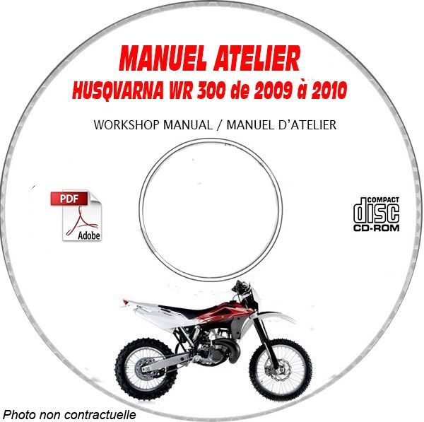 Manuel d'atelier WR 300 09-10 Husqvarna sur CD-ROM de réparation