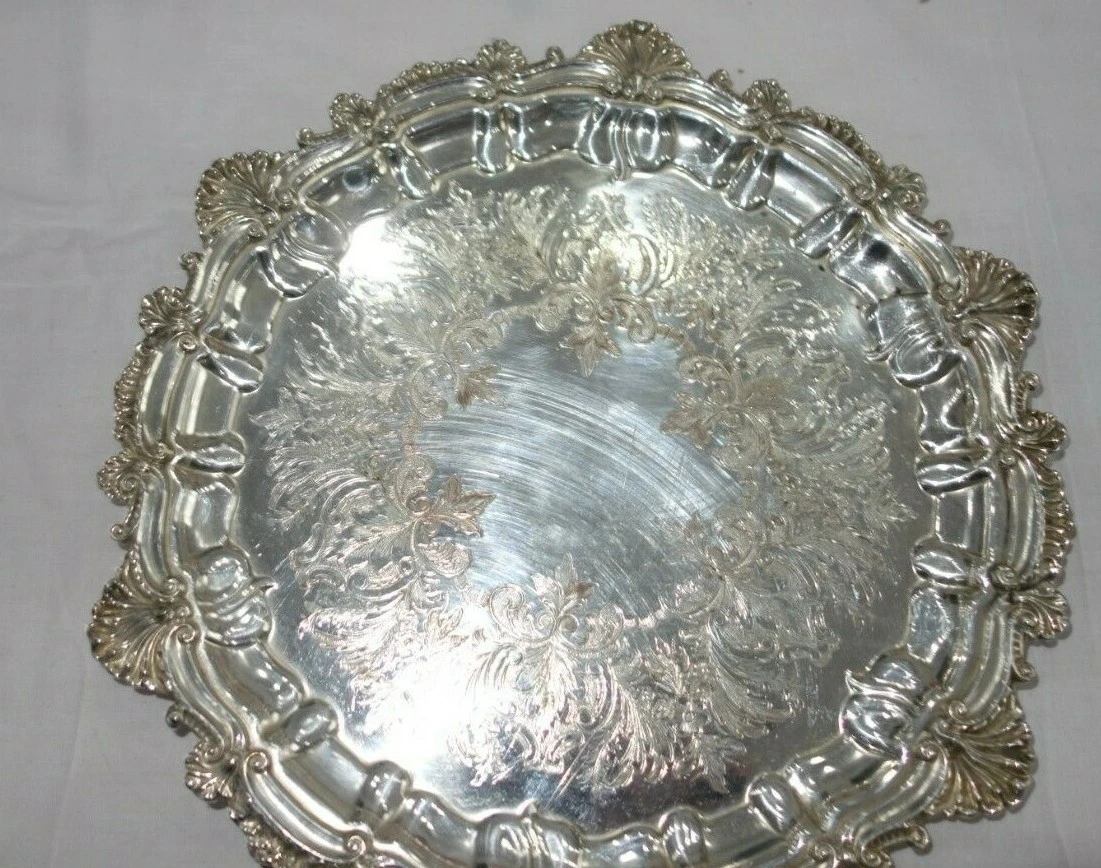 Victorian Silver Plated Tray R B Roberts Belk Romney A1 SILVER
