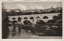 Old postcard postcard Rothenburg double bridge GERMANY (1075240)