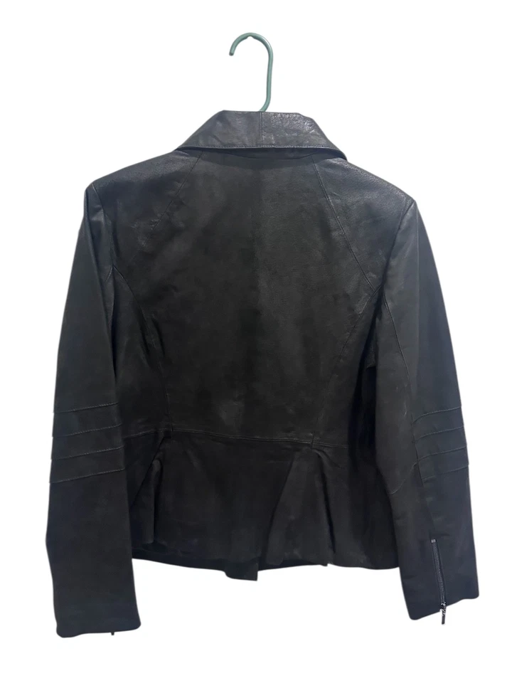 g.i.l.i. Chaqueta moto cuero negro Foto 2 de 4