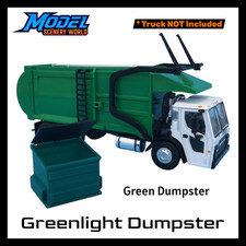 Dumpster for Greenlight Mack Refuse Truck - S Scale 1:64 - NO TRUCK - Green