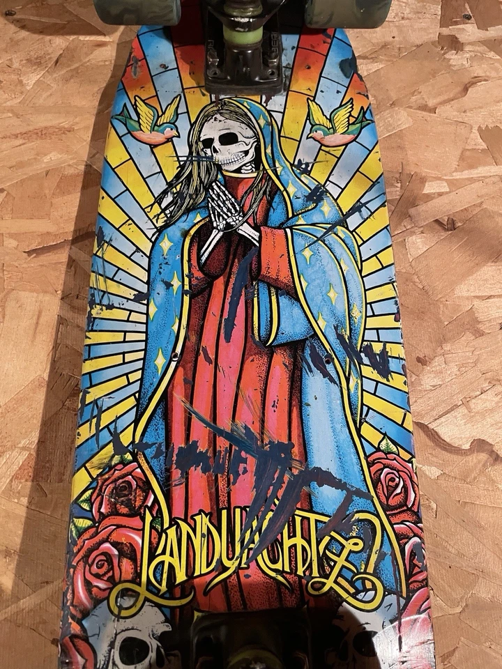 Landyachtz Longboard Skateboard Santa Cruz Gráfico Completo Usado Foto 2 de 4
