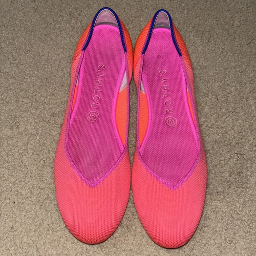 Rothy’s Women’s Size 10 The Flat Tropical Pink Limited Edition Ballet Flat Shoes - Picture 3 of 10