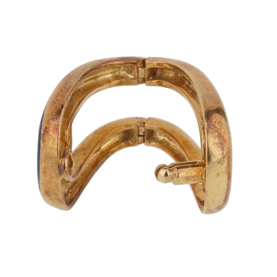 古驰复古珐琅 18k 黄金袖扣 — 第 4/4 张图片