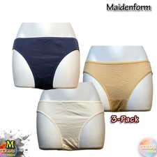 NWOT 3-Pack Maidenform Women's M Cotton Comfort Bikini Underwear DMCOBK Assorted