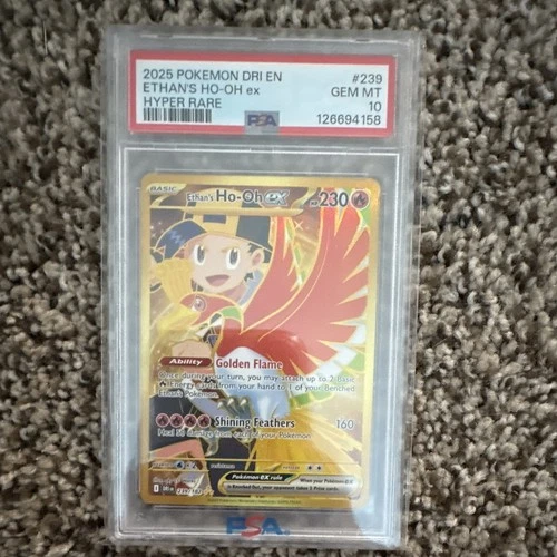 Pokémon TCG Ethan's Ho-Oh ex 239/182 SV10 Destined Rivals Hyper Rare Holo PSA 10