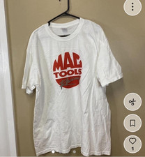 Anvil Mac Tools Racing Graphic White Cotton Preshrunk Men's T-Shirt XL Crew Neck
