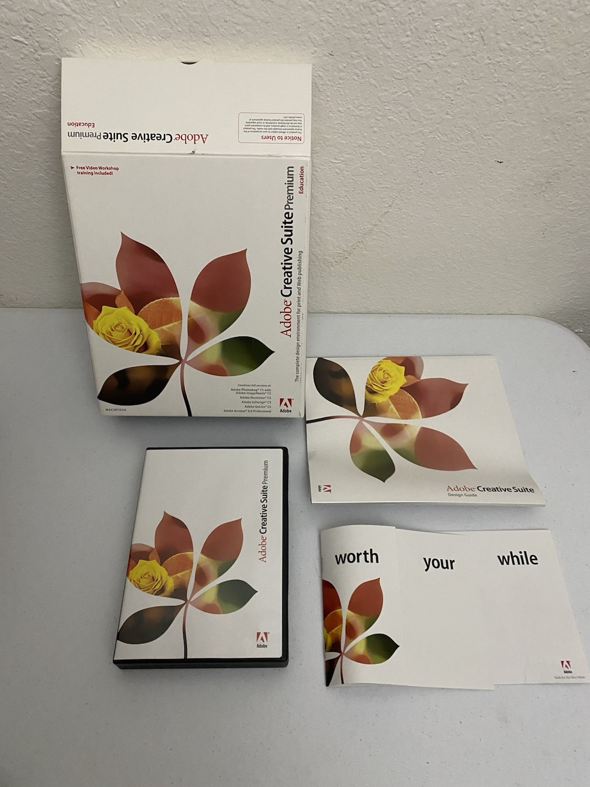 Adobe Creative Suite CS Premium 6-Disc Set + Serial Number Education Big Box