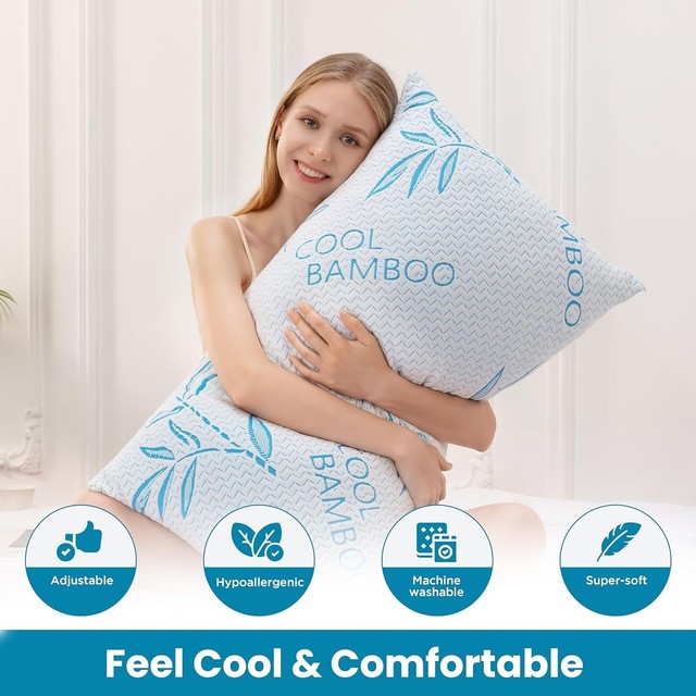 Adjustable-Fill Shredded Memory Foam Pillow