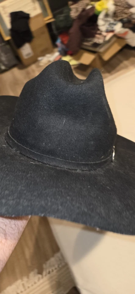 Sombrero occidental de lana premium Ariat negro 2X Foto 4 de 4