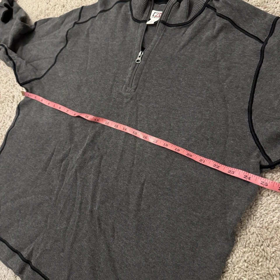 Cutter & Buck Overtime Half Zip Men’s XL Sweater Gray MCK00492 Overknit Pullover - Image 4 of 4