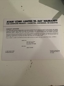 Atari 7800 Xevious Complete In Box