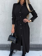 Casual Elegant Long Sleeve Womens Multicolor Dress Sizes S-XXXL Free Shipping