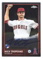 2015 Topps Chrome Baseball #AR-NT Nick Tropeano Autographed Rookies Angels F