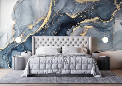 Luxe Blue Marble Surface Wallmural
