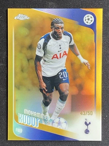 Mohammed Kudus 2025-26 Topps Chrome UCC Gold Refractor Base /50 #89