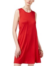 One Clothing Womens Swing Shift Dress, Red, X-Large