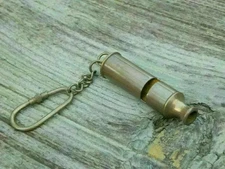 Antique Collectible FLIS Marine Nautical Whistle Key Ring – Vintage Keychain