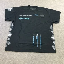 Hood By Air Shirt Mens One Size Black New World Citizen Graphic Tee HBA OS