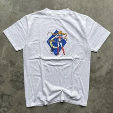 Vintage 90s Sailor Moon Anime Manga Graphic Promo T Shirt Fashion Victim Size L