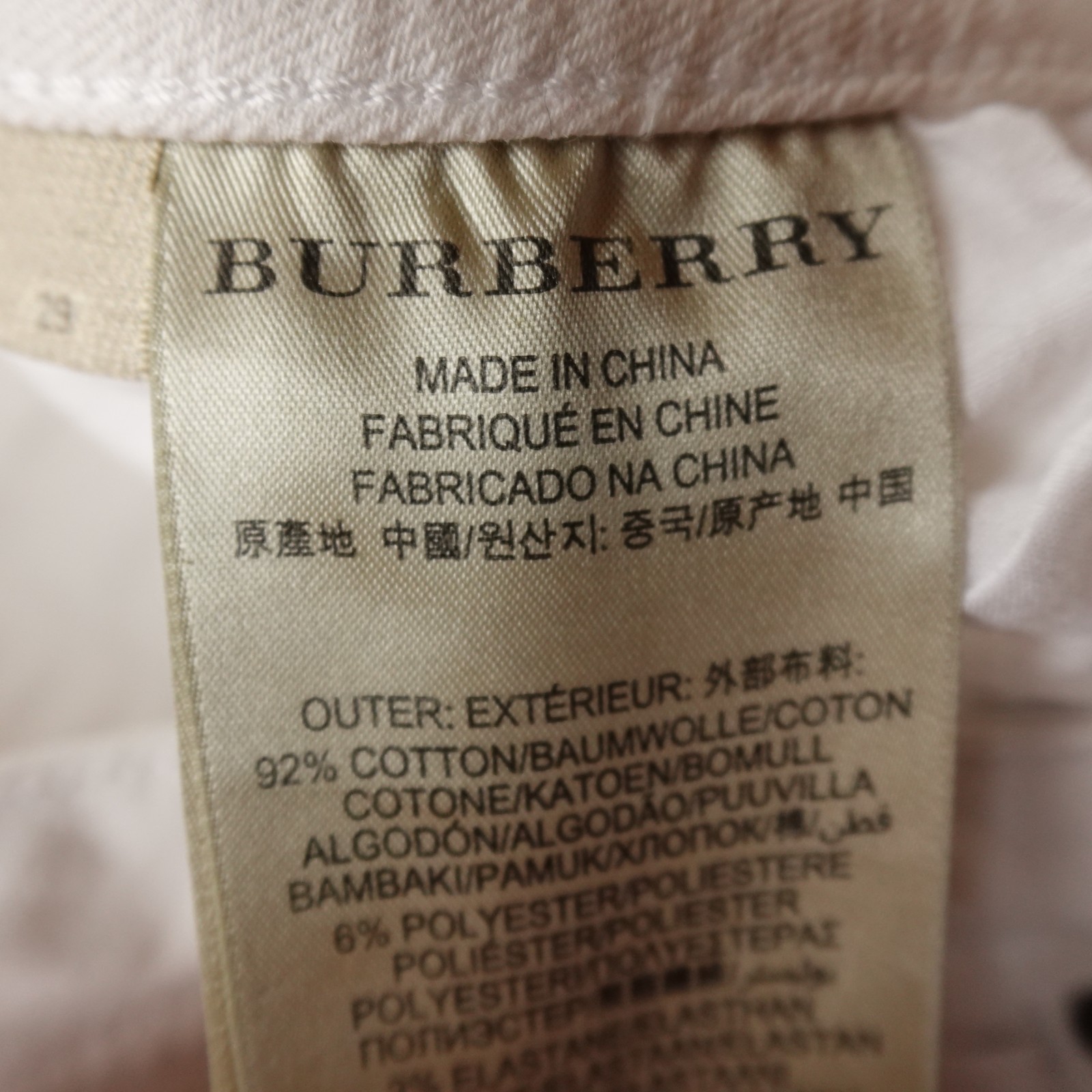 Burberry Brit Jeans Womens 29 White Denim Low Rise Westbourne Skinny Stretch thumbnail 8