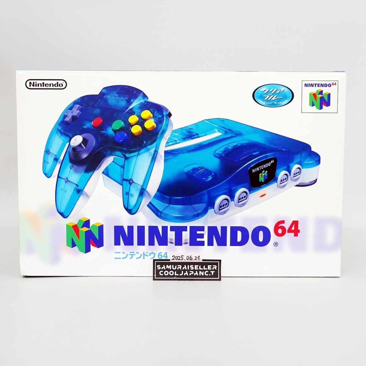 ■【美品】クリアブルー ニンテンドー 64 NINTENDO NUS-001 Nintendo 64 Clear Blue Console N64 NUS-001 Limited edition