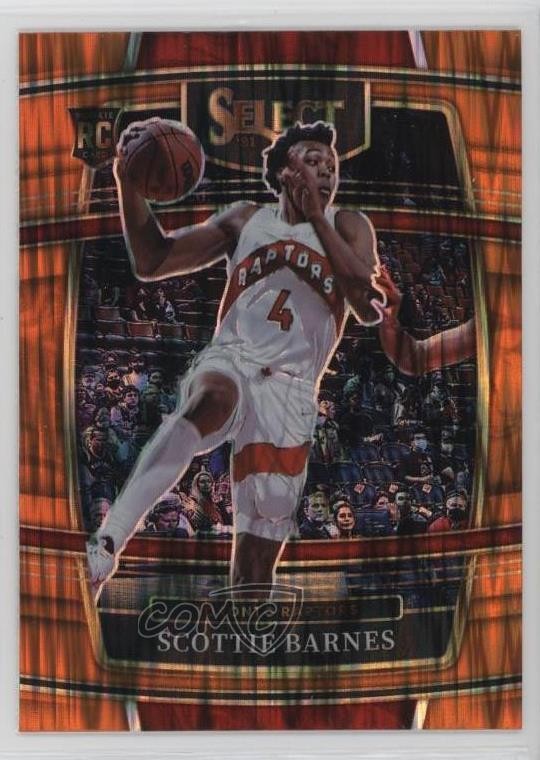 2021-22 Panini Select Concourse Orange Flash Prizm Scottie Barnes #74 1j5e
