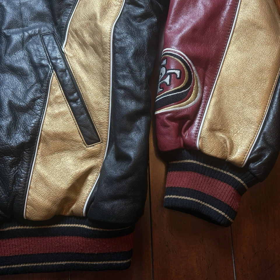 Vintage 90s Carl Banks G-III San Francisco 49ers NFL Leather Men’s XXL Jacket - Image 4 of 4
