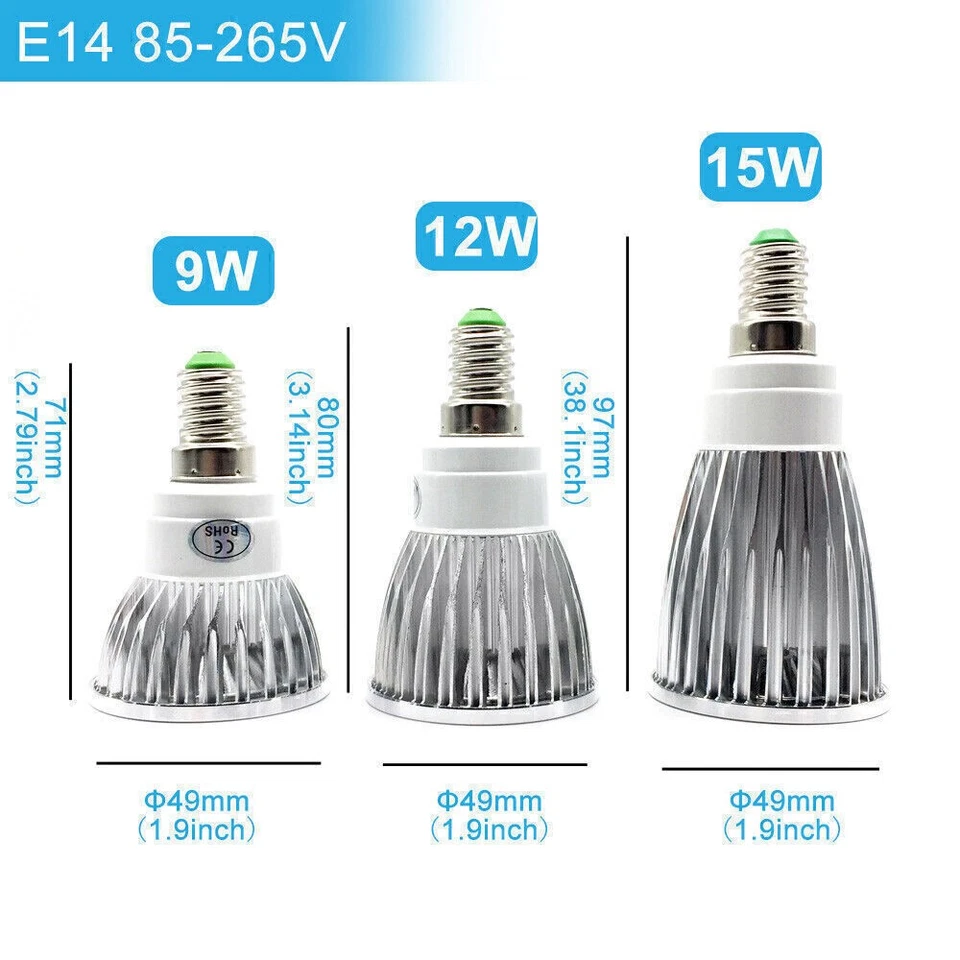 E14 E27 GU10 LED Glühbirne Spot Strahler 230V Warmweiß Kaltweiß Birne Strahler - Bild 4 von 4