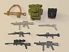 GI Joe ARAH Accessory Lot 1980s Backpacks Weapons - 9 Pieces Total