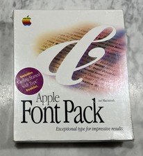 Vintage 1992 Apple Font Pack For Macintosh 3.5" Disks Software Unopened