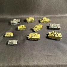 Lot of 10 Authenticast Comet Metal Products WWII Military Vehicles