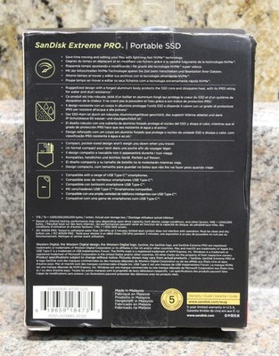 SanDisk Extreme PRO V2 4TB USB-C Portable External SSD (SDSSDE81