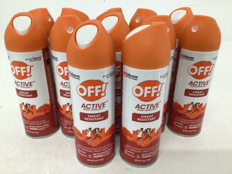 Off! Active Insect Repellent Sweat Resistant Bundle - x12/6 OZ Spray Cans - NEW