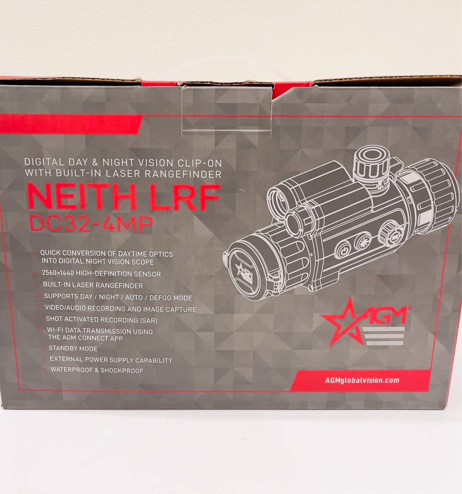 AGM Neith LRF DC32-4MP Digital Night Vision Clip-On Scope &ndash; Open Box &ndash; Unused