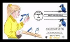 US COVER BLUE JAY FIRST DAY ISSUE PUGH HAND PAINTED AMERICOVER 96