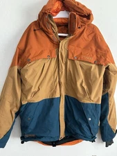 Trew Gear Jacket Men’s Extra Large Orange Full Zip Bulky Hooded Snow/ice Ski