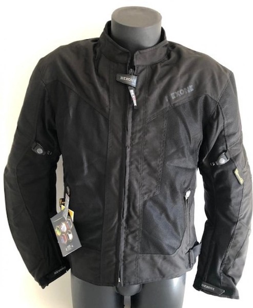 Motorradjacke FüR Die StraßE Nexone Flavio GrößE 3Xl Schwarz RüCkenprotektor Mit-image