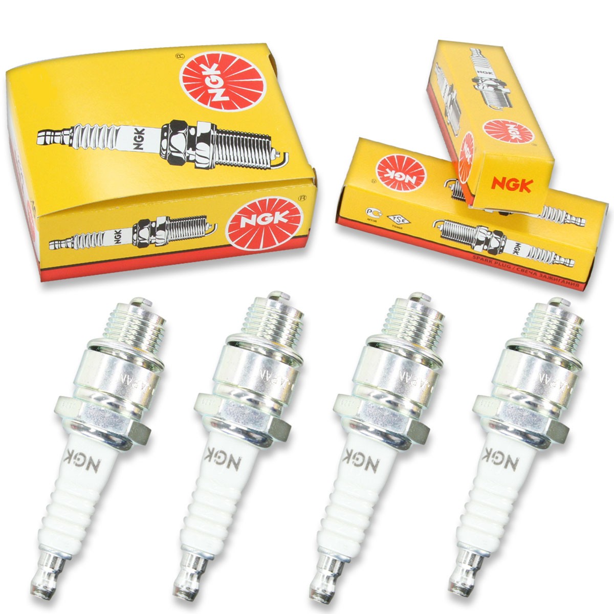 4pcs for 85-86 Nissan NS 55 NGK Standard Spark Plugs 60 HP Kit Set Engine co