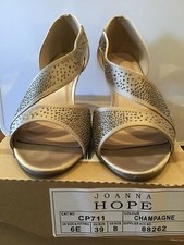 ladies sandels size 6, Champagne, diamonte,used, UK delivery only.