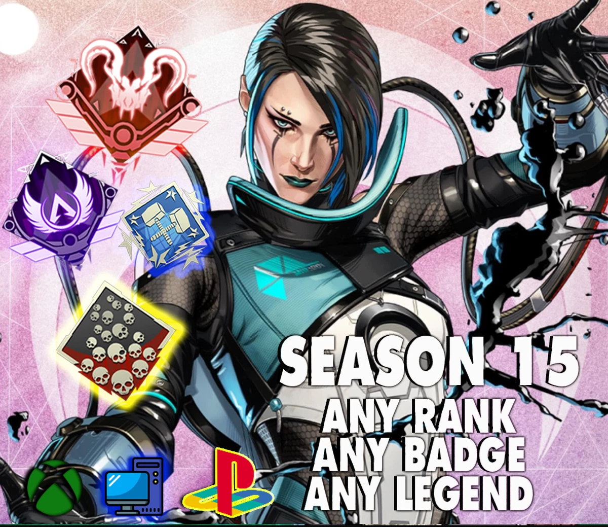 tyran Arkæologiske konkurrenter dgc#0799 | SEASON 15 Apex Legends | 4k20Badge Ranked Boosting PC PS4 PS5  XBOX | eBay