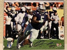 Derrick Brown Signed Auburn Tigers 8x10 Photo JSA