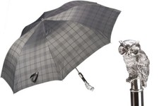 Pasotti Silver Owl Folding Umbrella Gift Box included New
