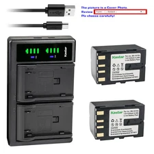Kastar Battery LTD2 USB Charger for JVC BNV416 Polaroid PR-416L Duracell DRJ416