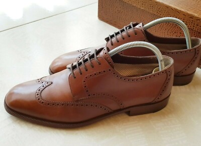 ALEXANDER MENS DERBY SHOES FULL BROGUE ORIGINAL SHOES BROWN SIZE 8.5 - 42.5